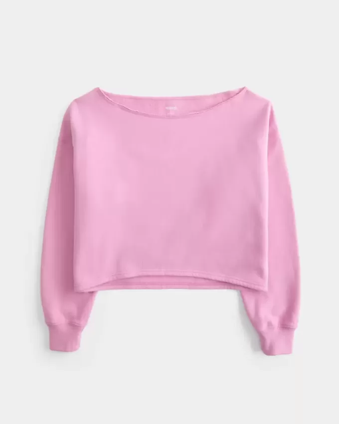 Easy Double Off-the-Shoulder Sweatshirt Easy Double Off-the-Shoulder Sweatshirt