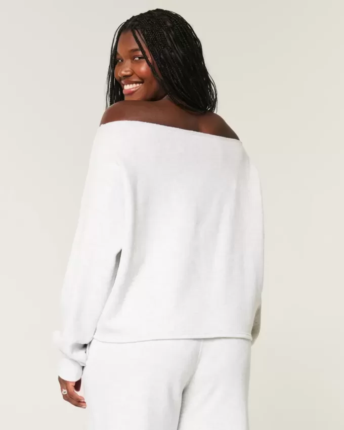 Easy Double Off-the-Shoulder Sweatshirt Easy Double Off-the-Shoulder Sweatshirt
