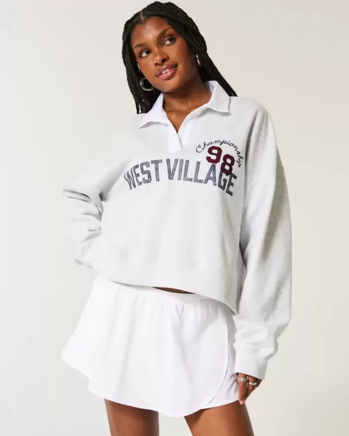 Easy Fleece West Village Graphic Rugby Polo Easy Fleece West Village Graphic Rugby Polo