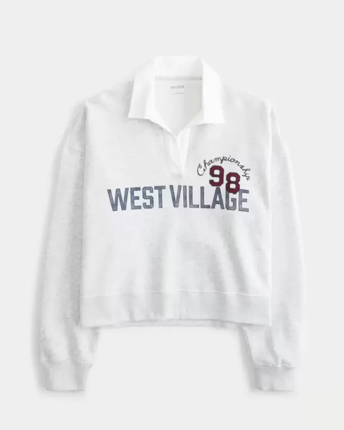 Easy Fleece West Village Graphic Rugby Polo Easy Fleece West Village Graphic Rugby Polo