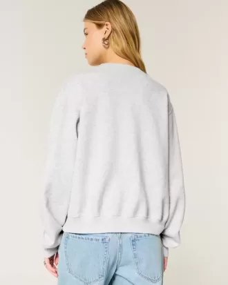 Easy Flower Graphic Crew Sweatshirt