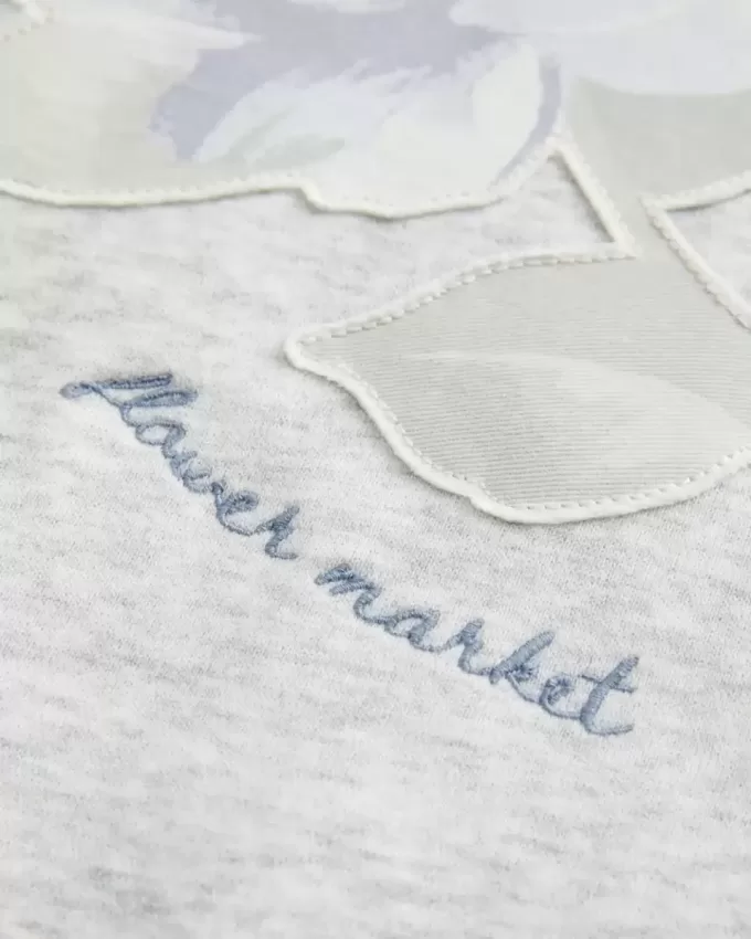 Easy Flower Graphic Crew Sweatshirt Easy Flower Graphic Crew Sweatshirt