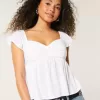 Easy Flutter Sleeve Babydoll Top