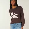 Easy Flying Birds Graphic Crew Sweater Easy Flying Birds Graphic Crew Sweater