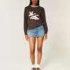 Easy Flying Birds Graphic Crew Sweater Easy Flying Birds Graphic Crew Sweater