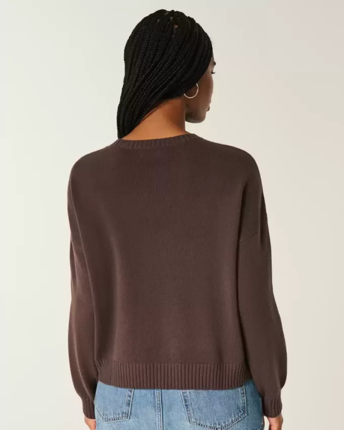 Easy Flying Birds Graphic Crew Sweater Easy Flying Birds Graphic Crew Sweater