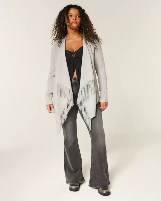 Easy Fringe No-Close Cardigan