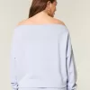 Easy Graphic Double Off-the-Shoulder Sweatshirt