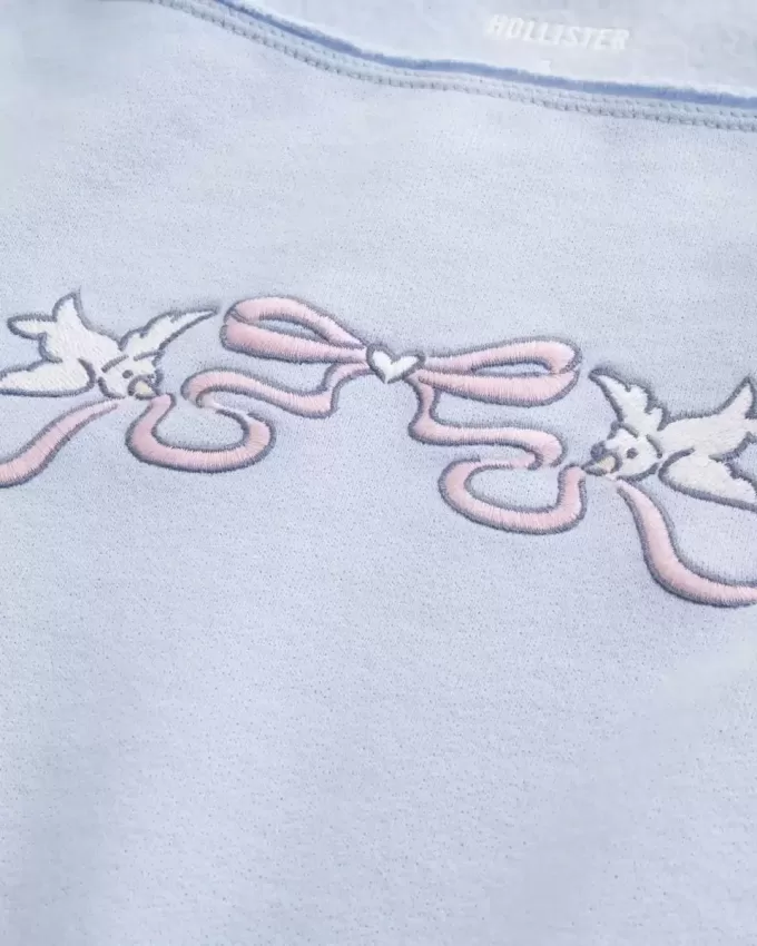 Easy Graphic Double Off-the-Shoulder Sweatshirt