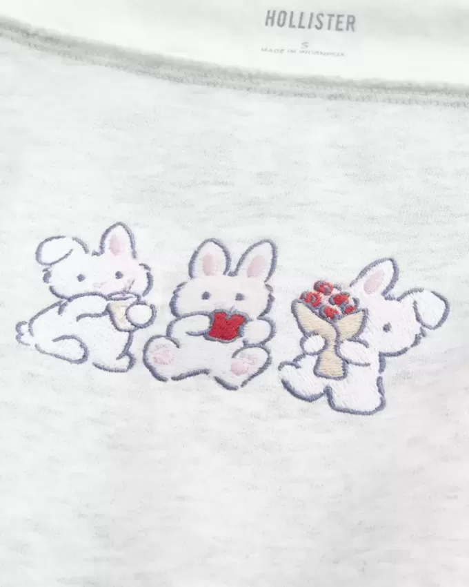 Easy Graphic Double Off-the-Shoulder Sweatshirt Easy Graphic Double Off-the-Shoulder Sweatshirt