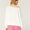 Easy Heart Graphic Off-the-Shoulder Sweater