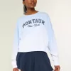 Easy Montauk New York Graphic Crew Sweatshirt Easy Montauk New York Graphic Crew Sweatshirt
