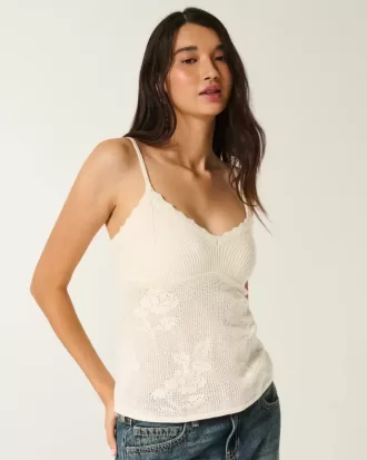 Easy Needlepoint-Style Halter Babydoll Cami Easy Needlepoint-Style Halter Babydoll Cami