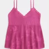 Easy Needlepoint-Style Halter Babydoll Cami Easy Needlepoint-Style Halter Babydoll Cami