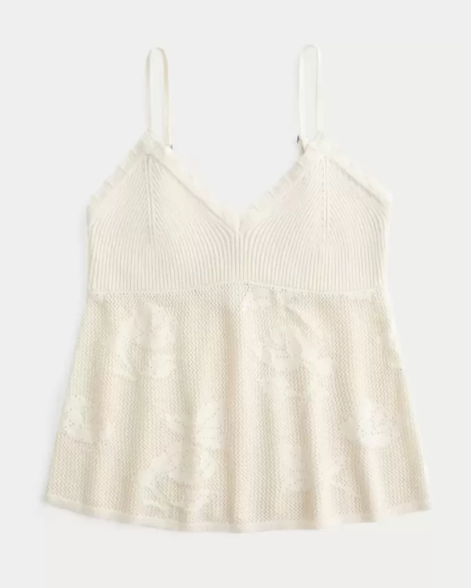 Easy Needlepoint-Style Halter Babydoll Cami