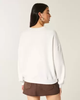 Easy New York Guitar Studded Graphic Crew Sweatshirt