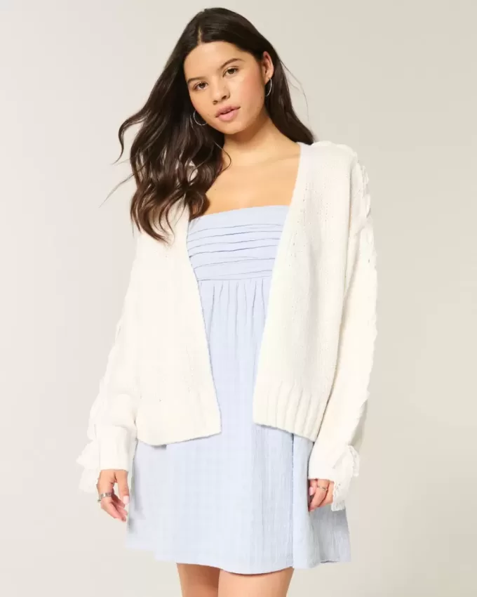 Easy No-Close Lace Sleeve Cardigan Easy No-Close Lace Sleeve Cardigan
