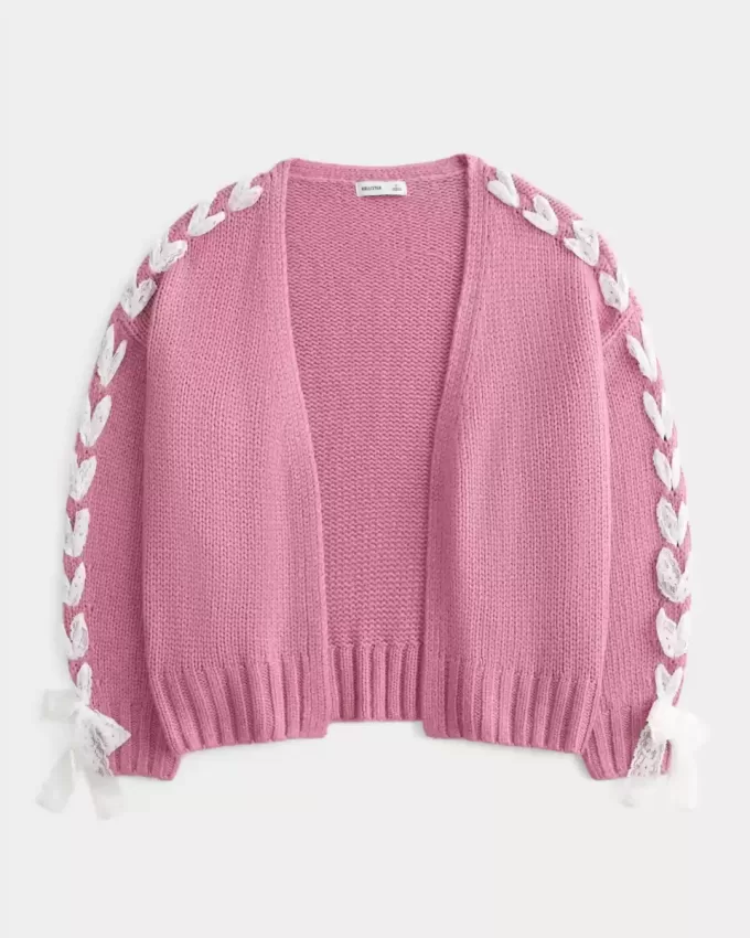 Easy No-Close Lace Sleeve Cardigan Easy No-Close Lace Sleeve Cardigan