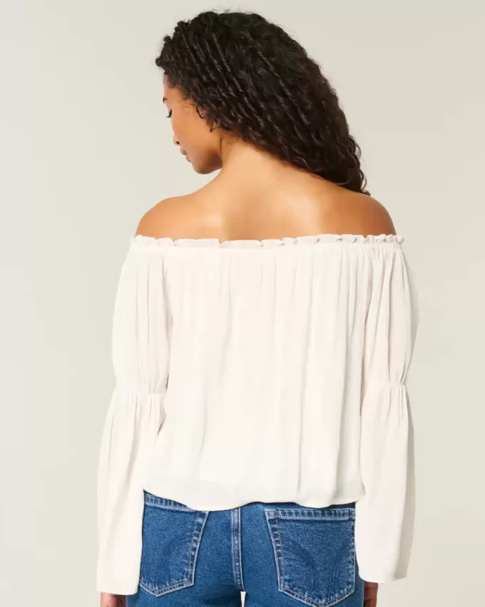 Easy Off-the-Shoulder Long-Sleeve Top