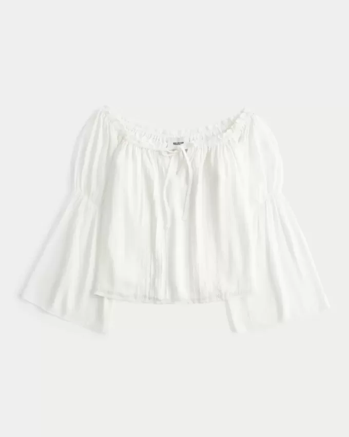 Easy Off-the-Shoulder Long-Sleeve Top