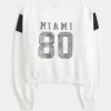 Easy Off-the-Shoulder Miami Graphic Sweatshirt Easy Off-the-Shoulder Miami Graphic Sweatshirt