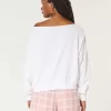 Easy Off-the-Shoulder Terry Sweatshirt