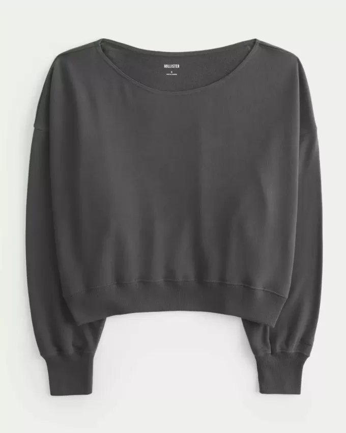Easy Off-the-Shoulder Terry Sweatshirt Easy Off-the-Shoulder Terry Sweatshirt