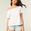 Easy Off-the-Shoulder Tie T-Shirt Easy Off-the-Shoulder Tie T-Shirt
