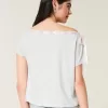 Easy Off-the-Shoulder Tie T-Shirt Easy Off-the-Shoulder Tie T-Shirt
