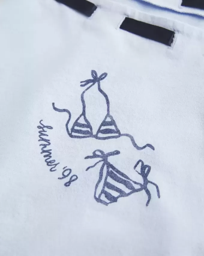 Easy Off-the-Shoulder Tie T-Shirt Easy Off-the-Shoulder Tie T-Shirt