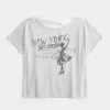 Easy Ribbon Tie-Back New York Graphic Tee