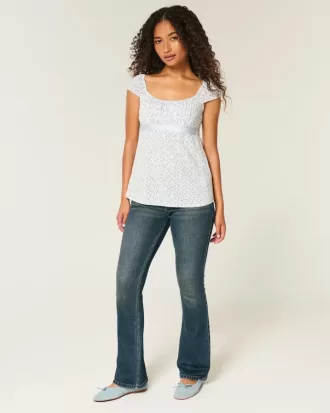 Easy Satin Tie Babydoll Top