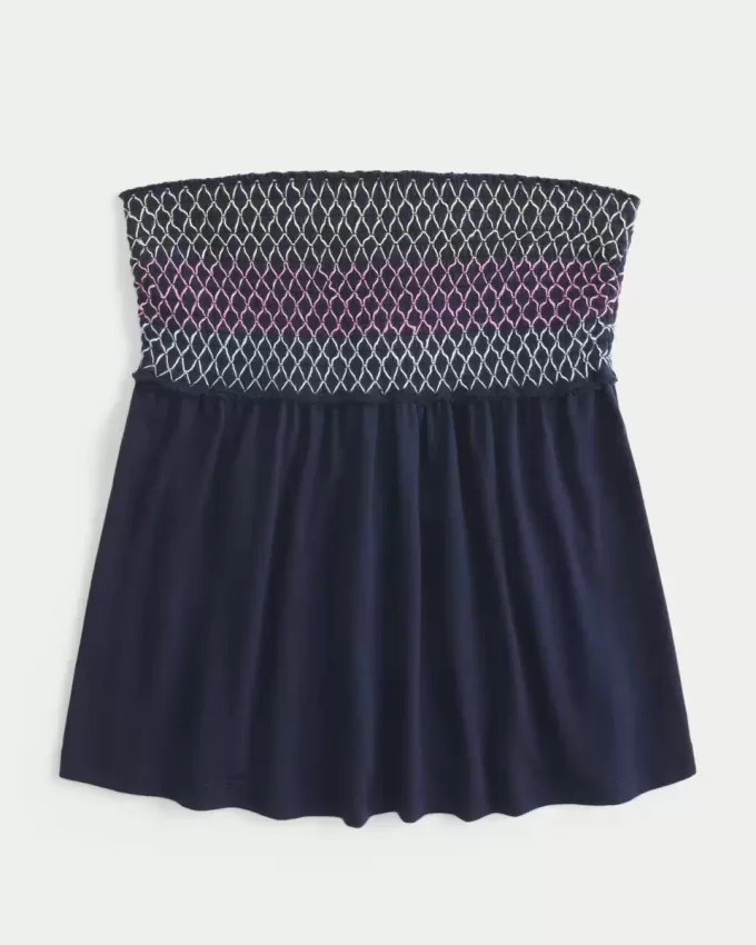 Easy Strapless Smocked Babydoll Top Easy Strapless Smocked Babydoll Top