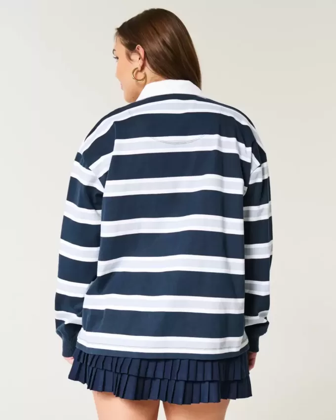 Easy Teddy Bear Graphic Rugby Polo