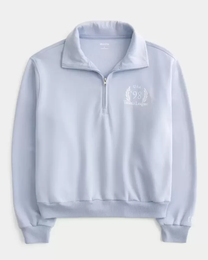 Easy Tennis Graphic Half-Zip Sweatshirt
