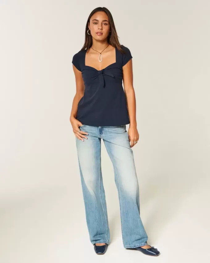 Easy Tie Bust Babydoll Top Easy Tie Bust Babydoll Top