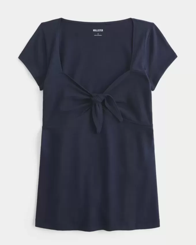 Easy Tie Bust Babydoll Top Easy Tie Bust Babydoll Top