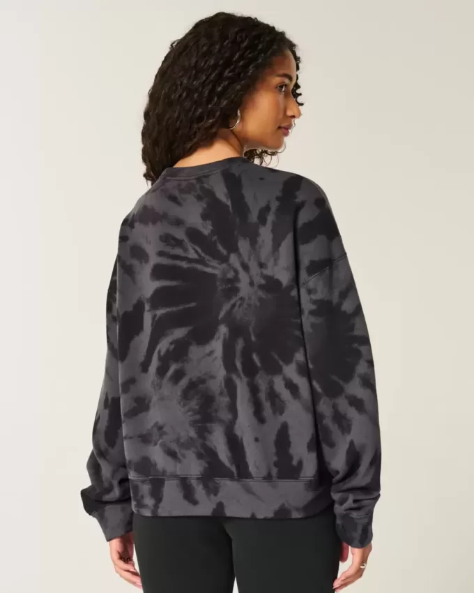 Easy Tie-Dye Pattern Crew Sweatshirt