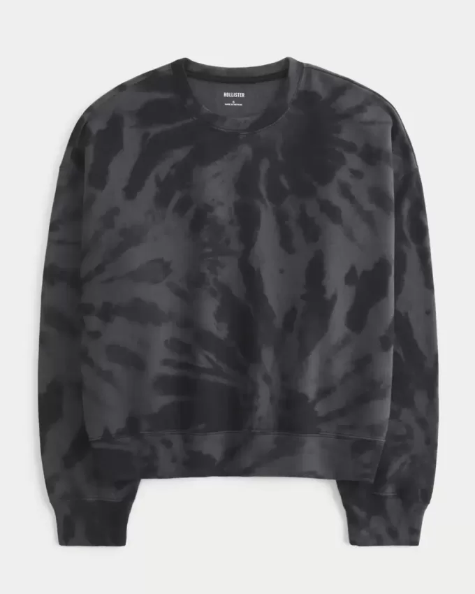 Easy Tie-Dye Pattern Crew Sweatshirt