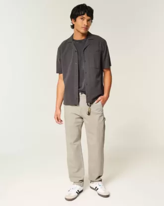 Embroidered Loose Painter Jeans