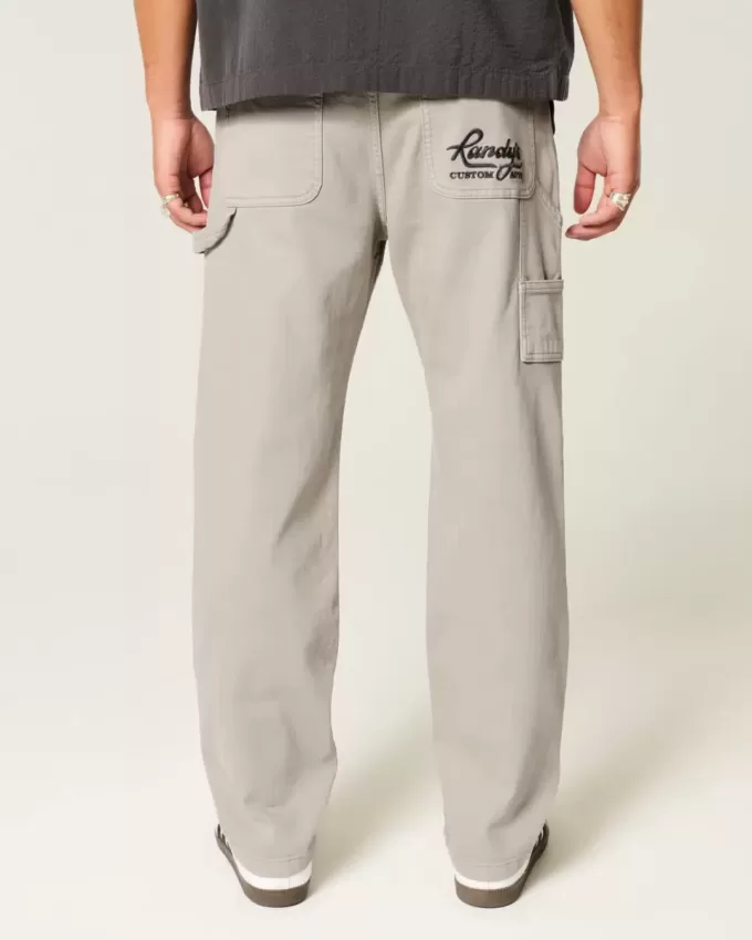 Embroidered Loose Painter Jeans Embroidered Loose Painter Jeans