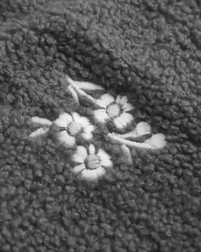 Embroidered Sherpa Fleece Jacket Embroidered Sherpa Fleece Jacket