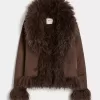 Faux Fur-Lined Faux Shearling Jacket