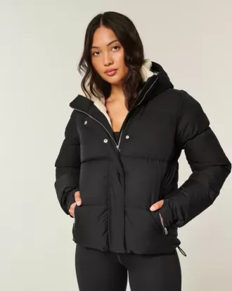 Faux Fur-Lined Puffer Jacket