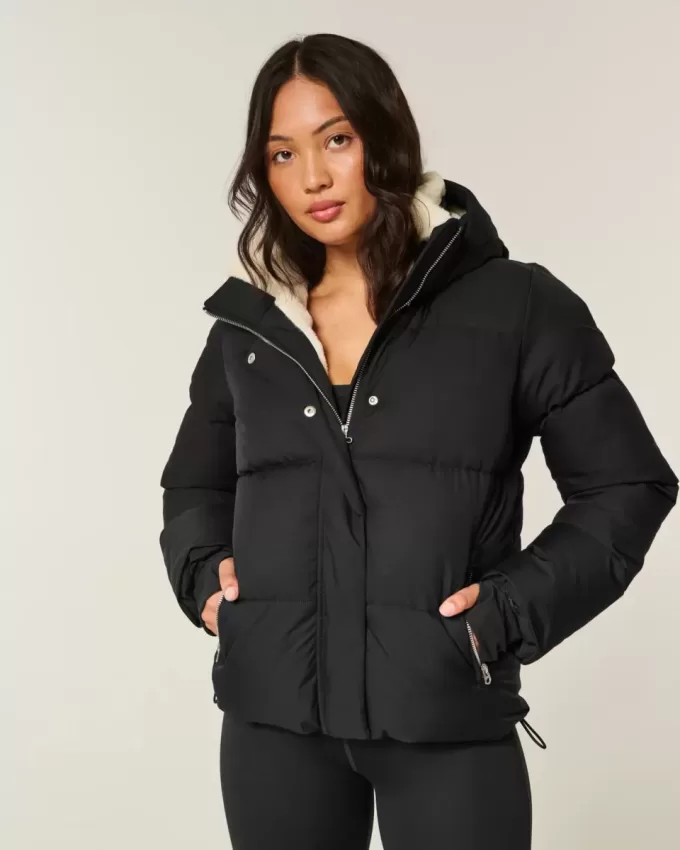 Faux Fur-Lined Puffer Jacket Faux Fur-Lined Puffer Jacket