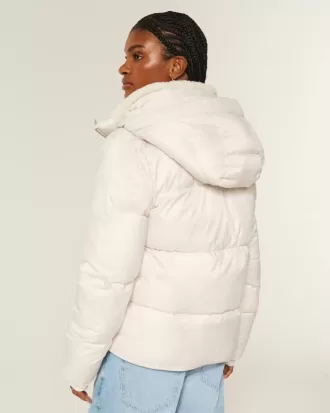 Faux Fur-Lined Puffer Jacket