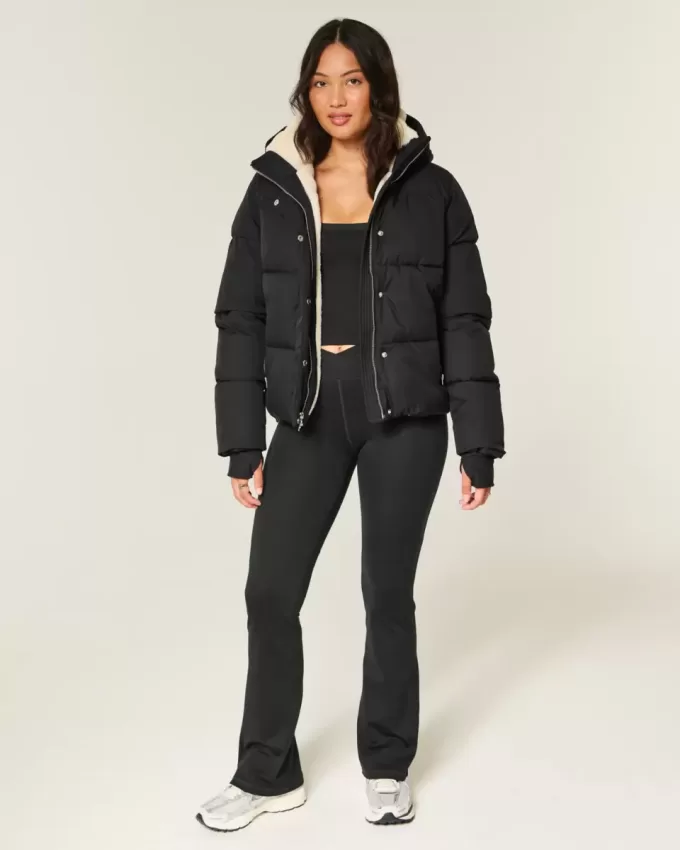 Faux Fur-Lined Puffer Jacket Faux Fur-Lined Puffer Jacket