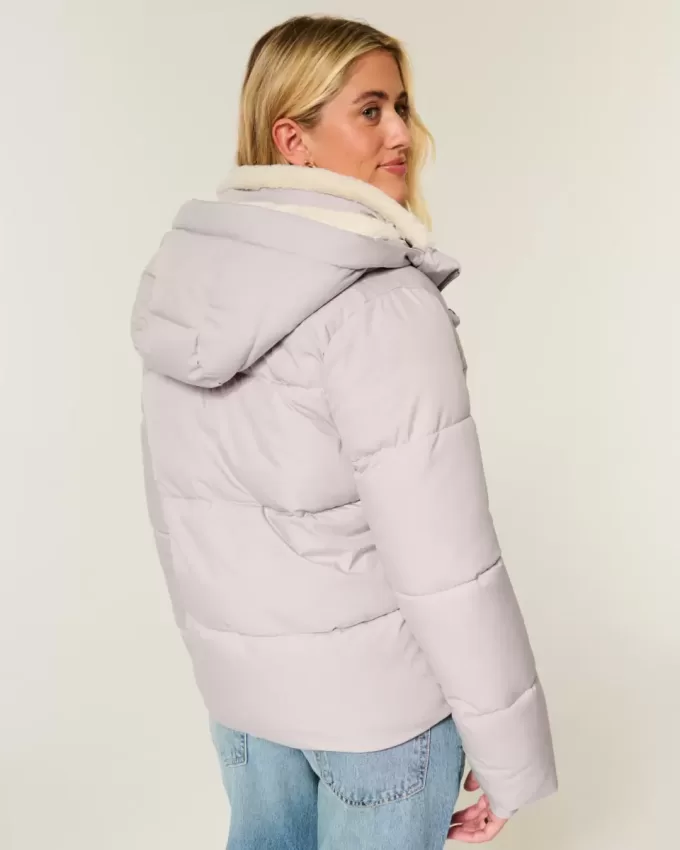 Faux Fur-Lined Puffer Jacket Faux Fur-Lined Puffer Jacket
