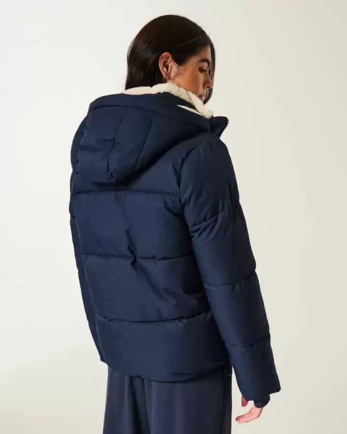 Faux Fur-Lined Puffer Jacket Faux Fur-Lined Puffer Jacket