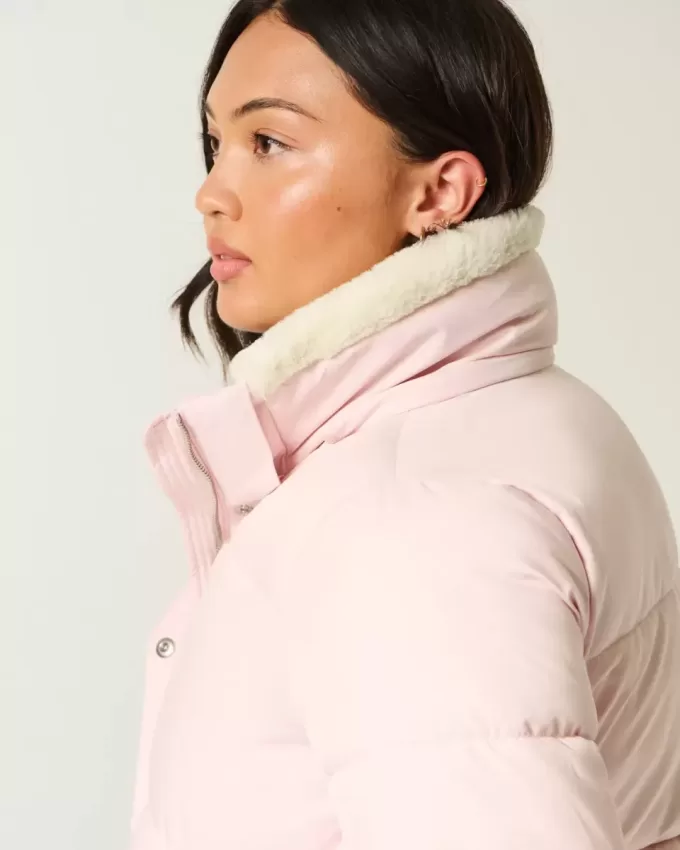 Faux Fur-Lined Puffer Jacket Faux Fur-Lined Puffer Jacket